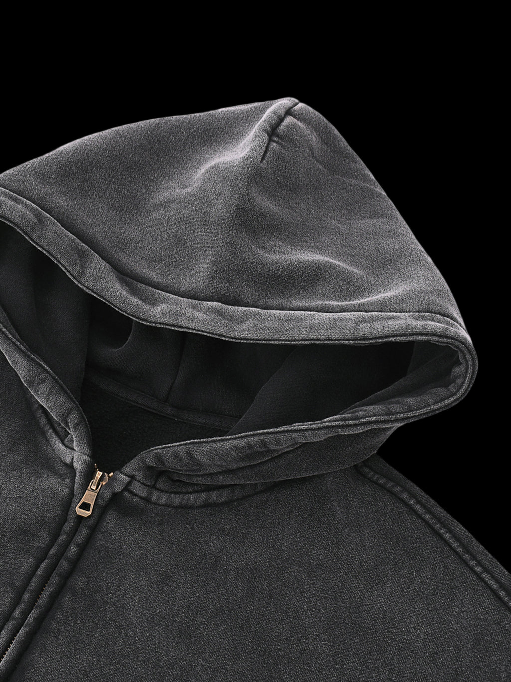 Zip-Through Boxy Fleece Hoodie