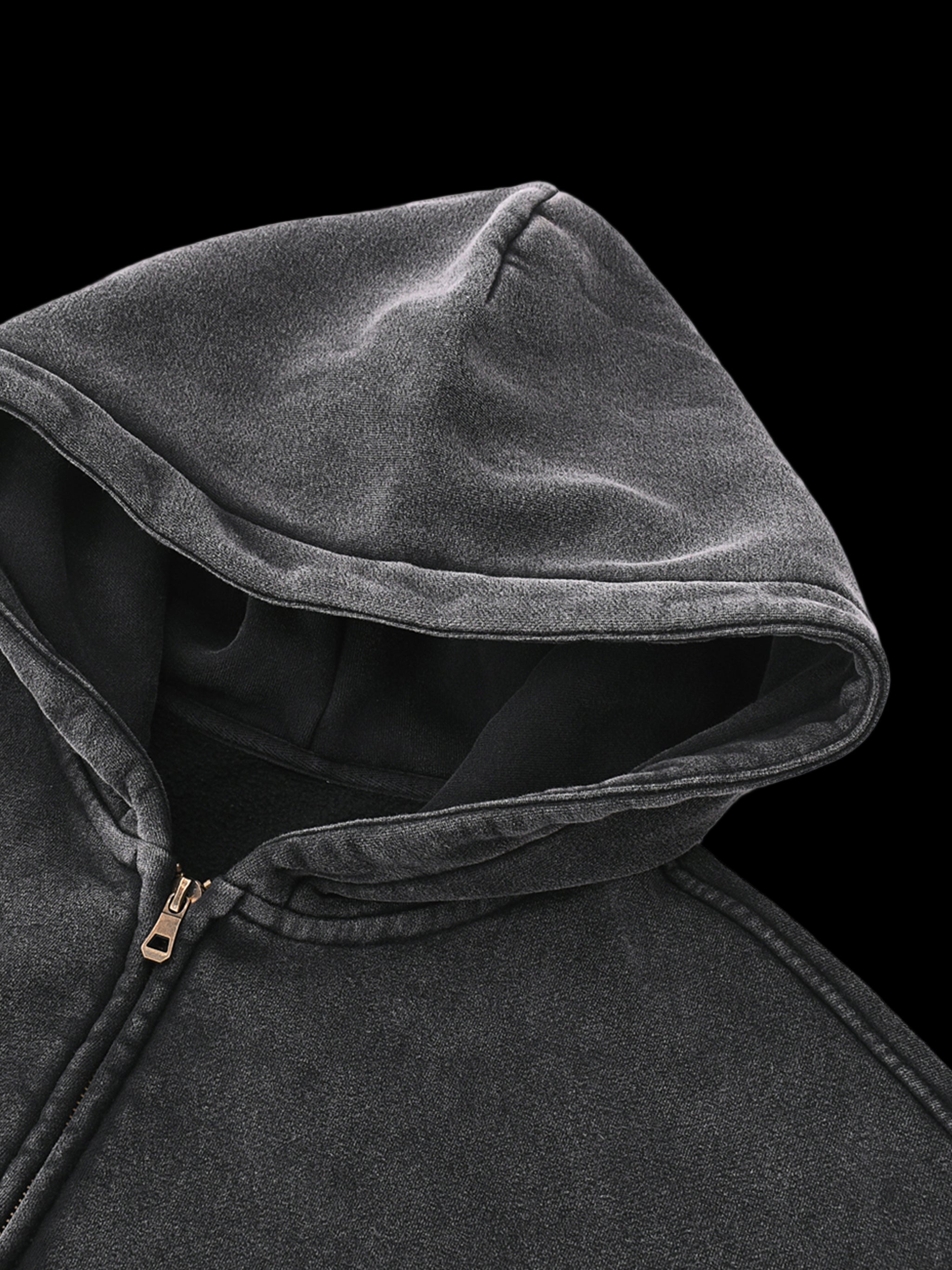 Zip-Through Boxy Fleece Hoodie