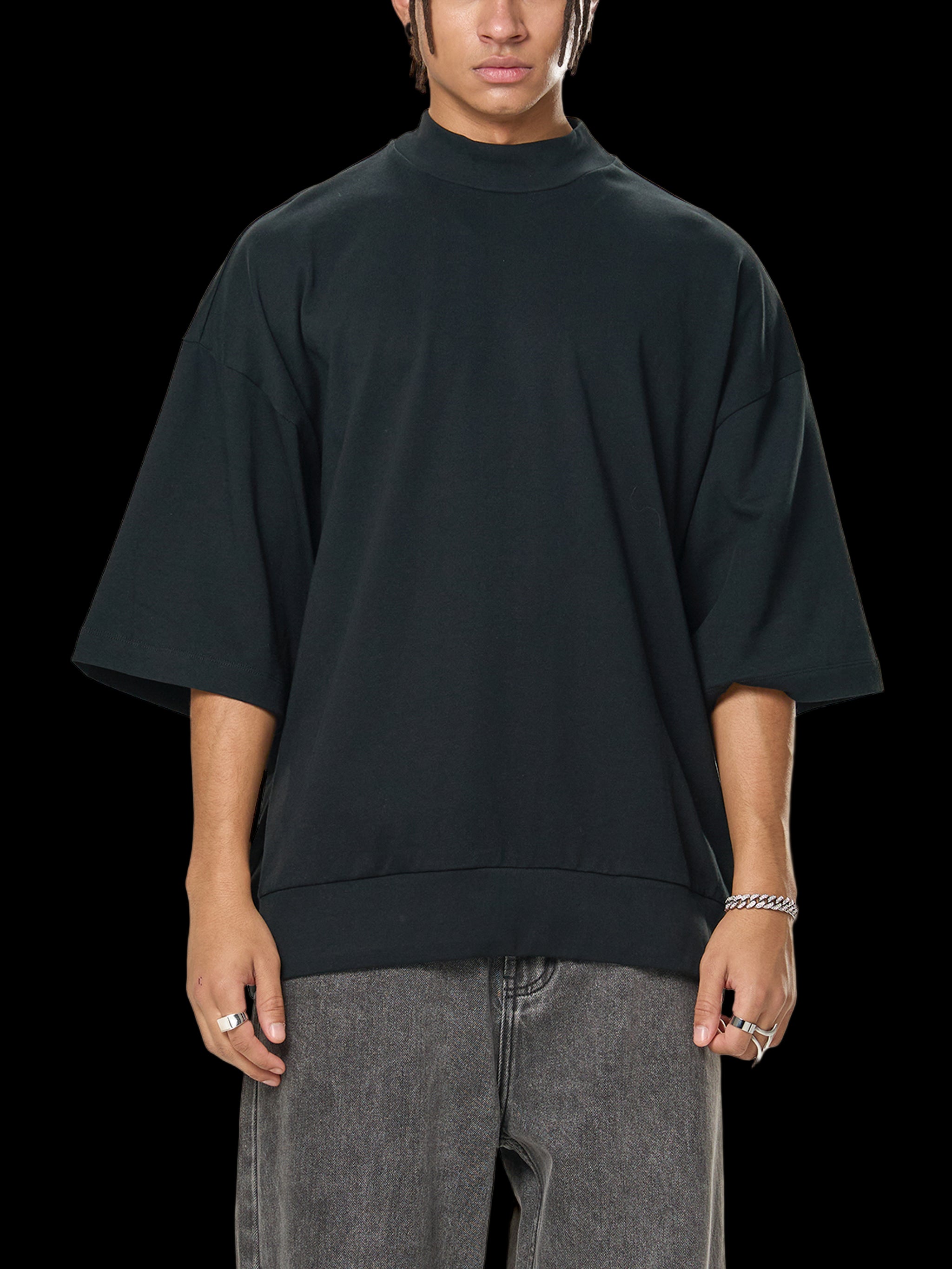 Heavyweight Oversized Mock Neck T-shirt