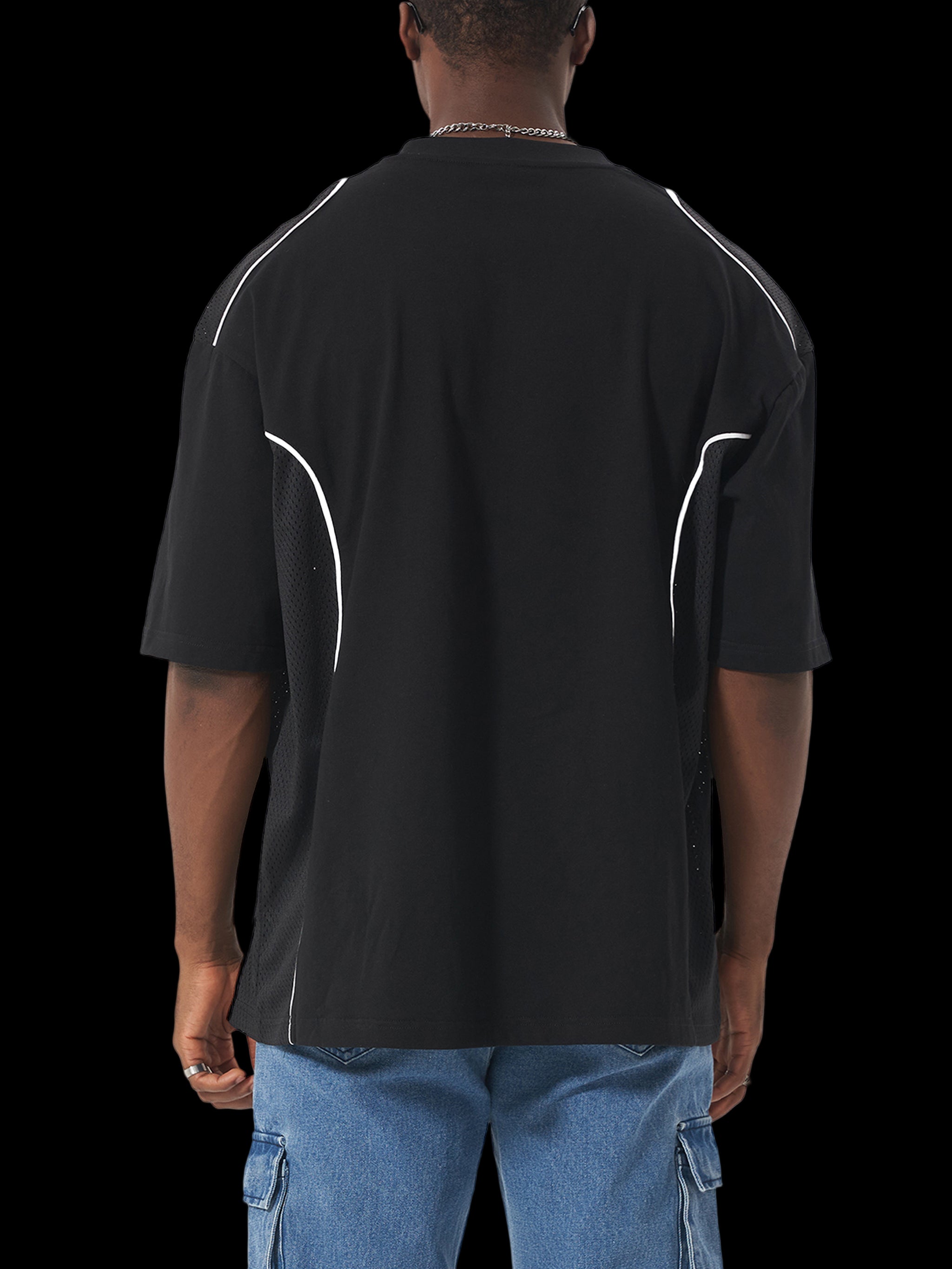 Contrast Piped Panel T-Shirt