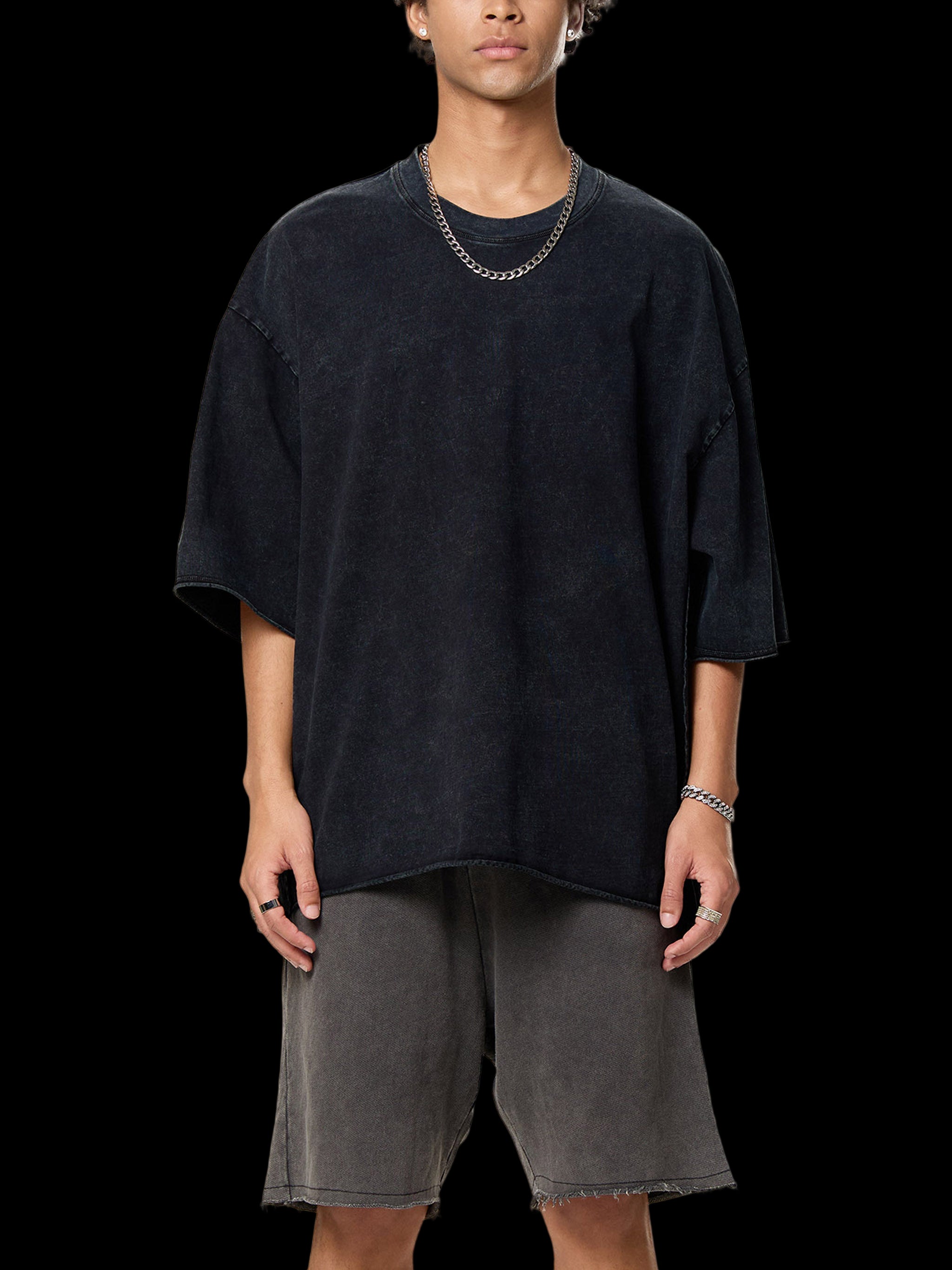 Raw Edge Snow Washed Boxy T-Shirt