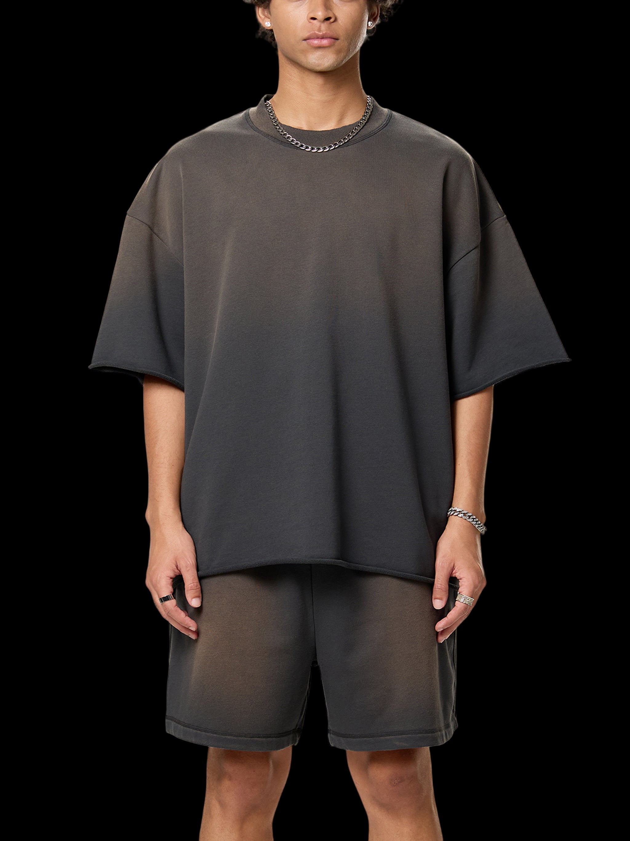 Sun Fade Raw Edge T-Shirt