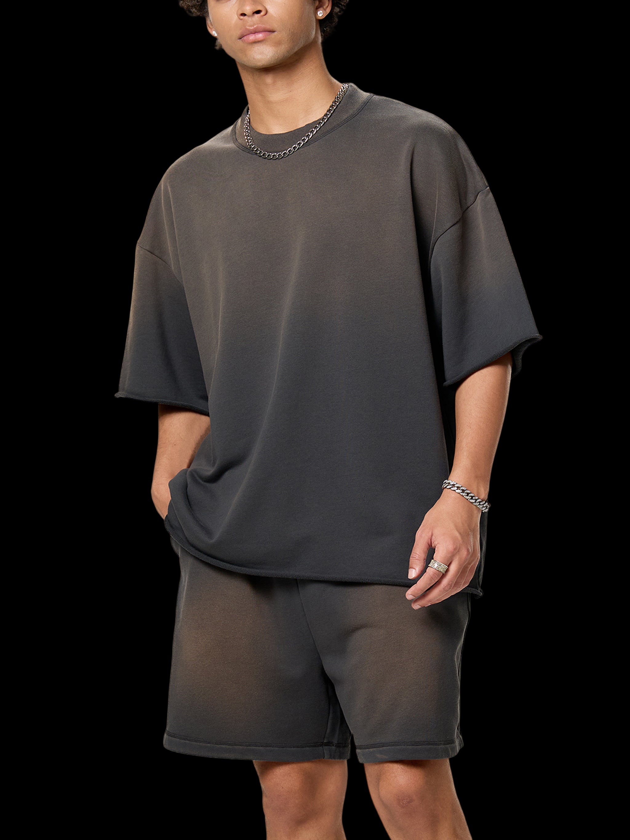 Sun Fade Raw Edge T-Shirt