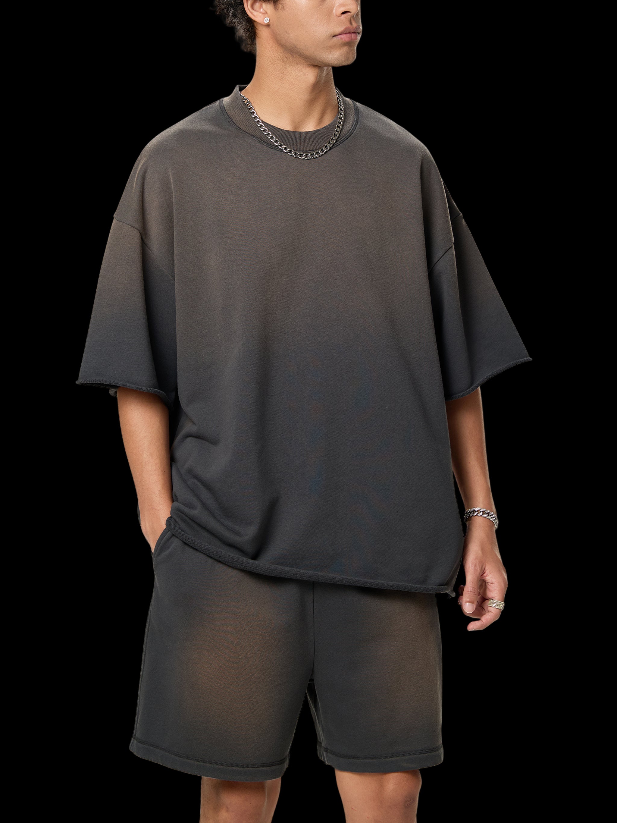 Sun Fade Raw Edge T-Shirt