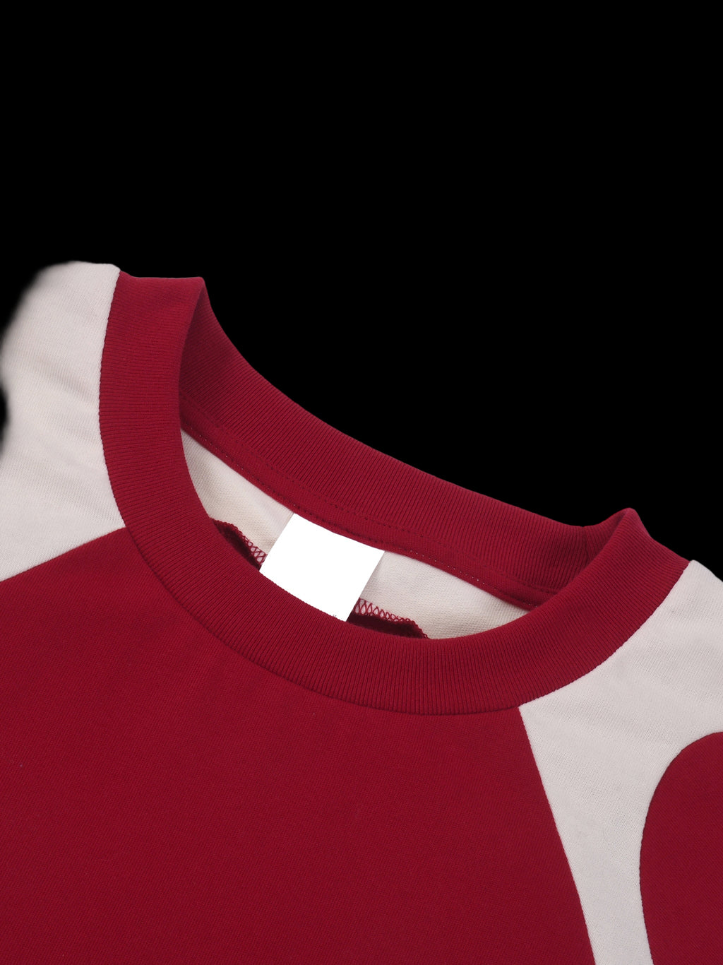 Contrast Panel Cotton T-Shirt