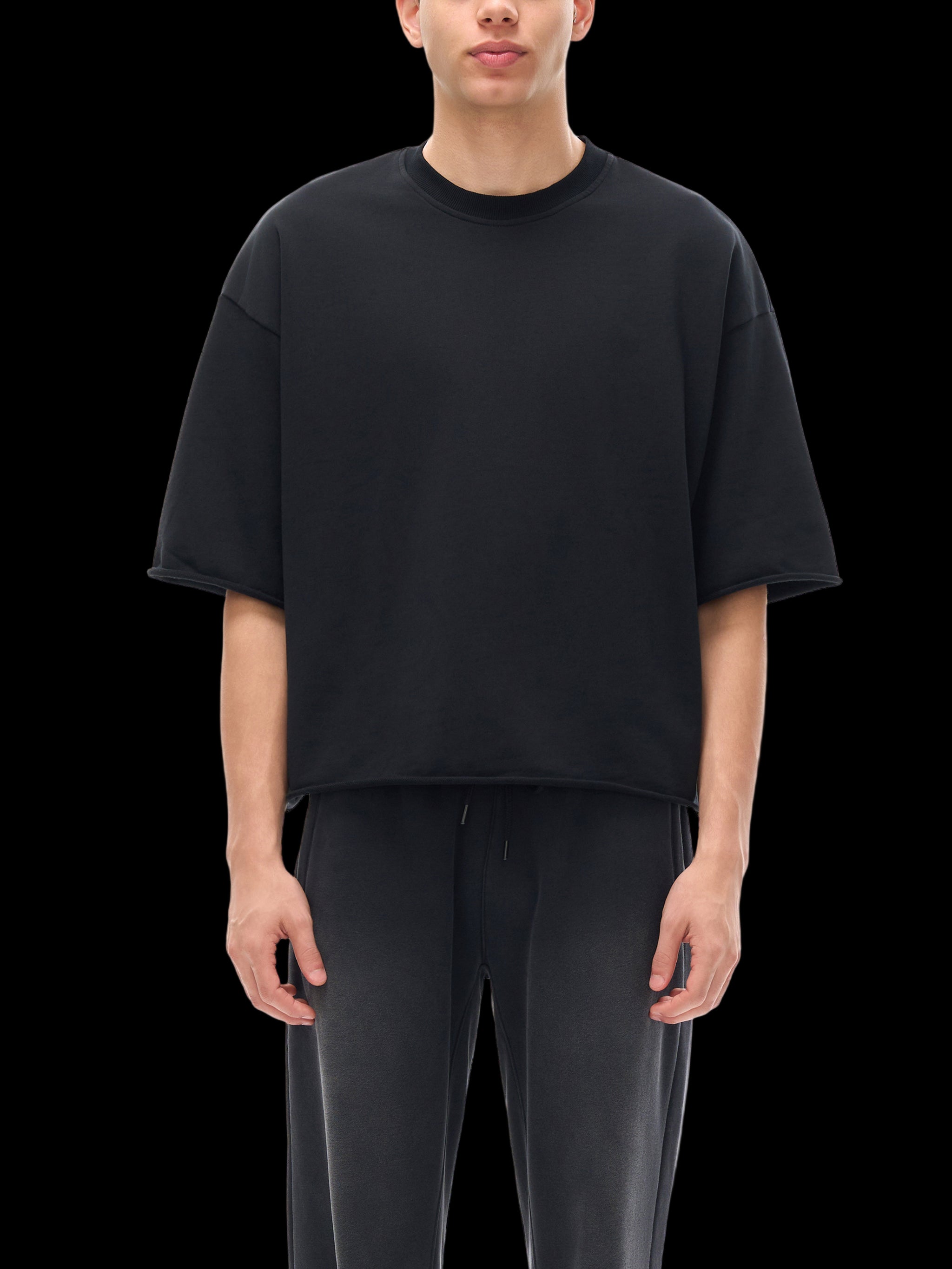French Terry Raw Edge T-Shirt