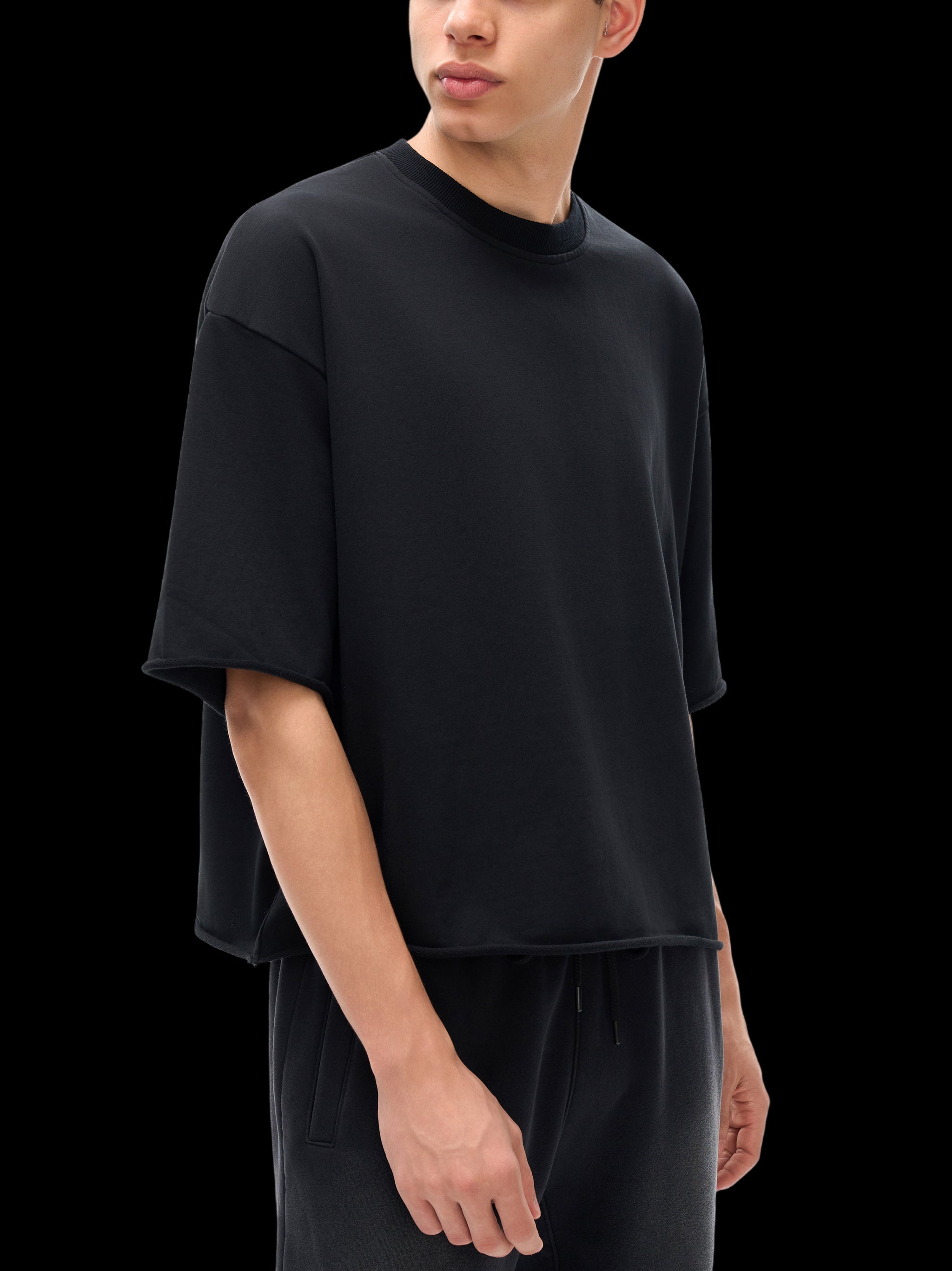 French Terry Raw Edge T-Shirt