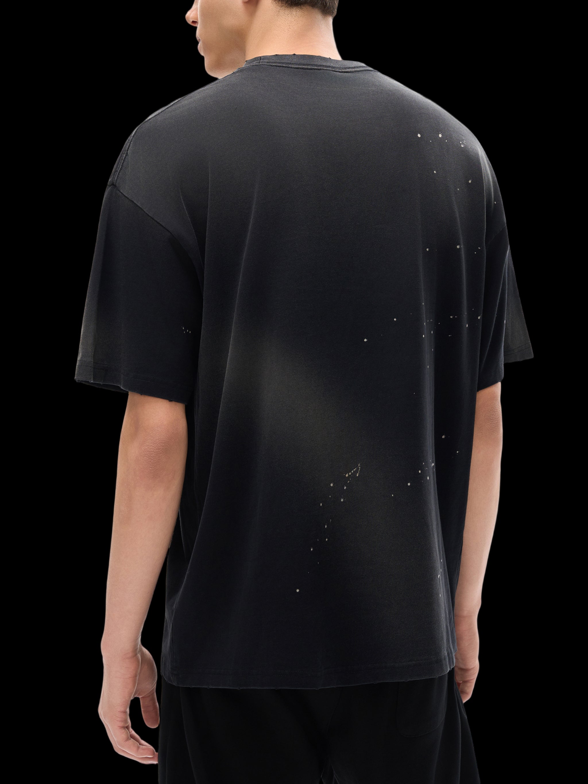 Hand-Frayed Sunfade Paint Splatter T-Shirt
