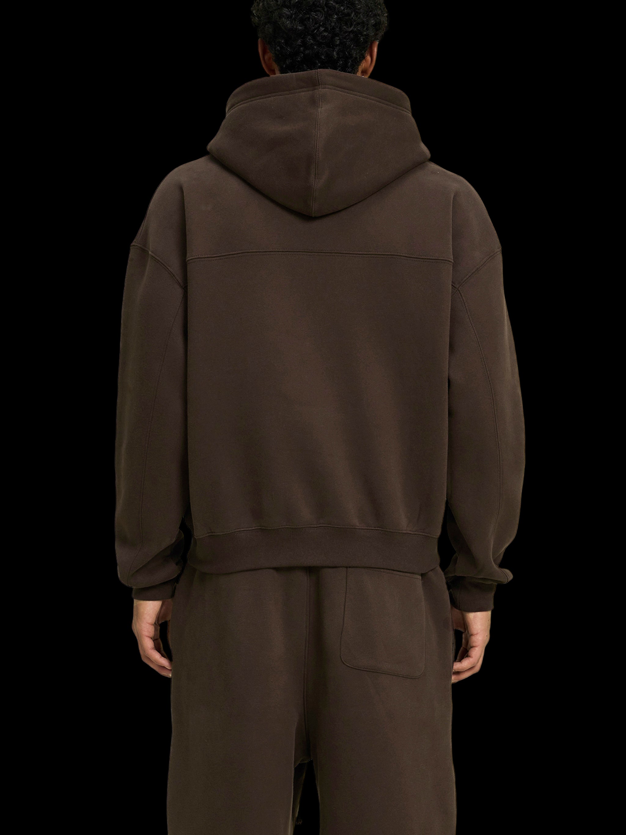 Fleece Zip-Up Boxy Hoodie