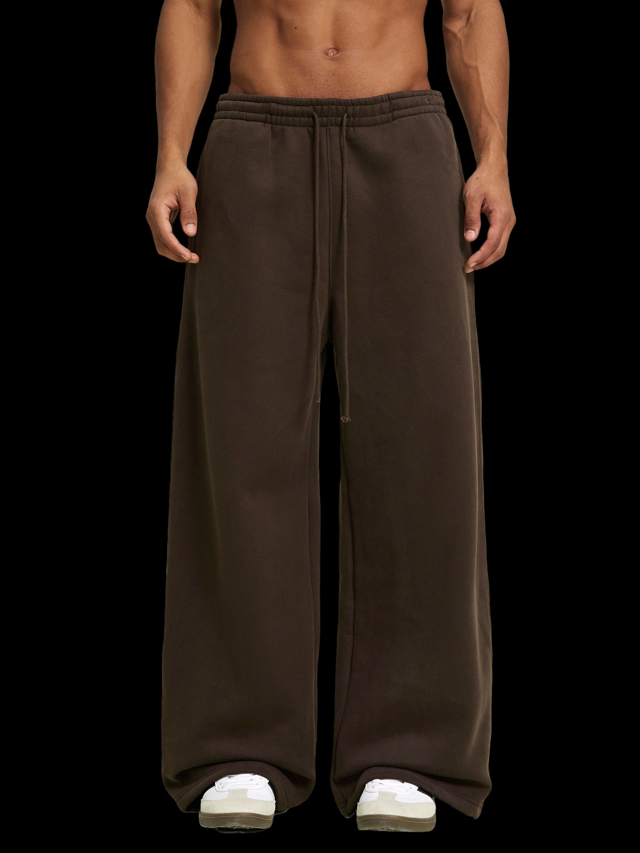 Fleece Drawstring Straight-Leg Sweatpants