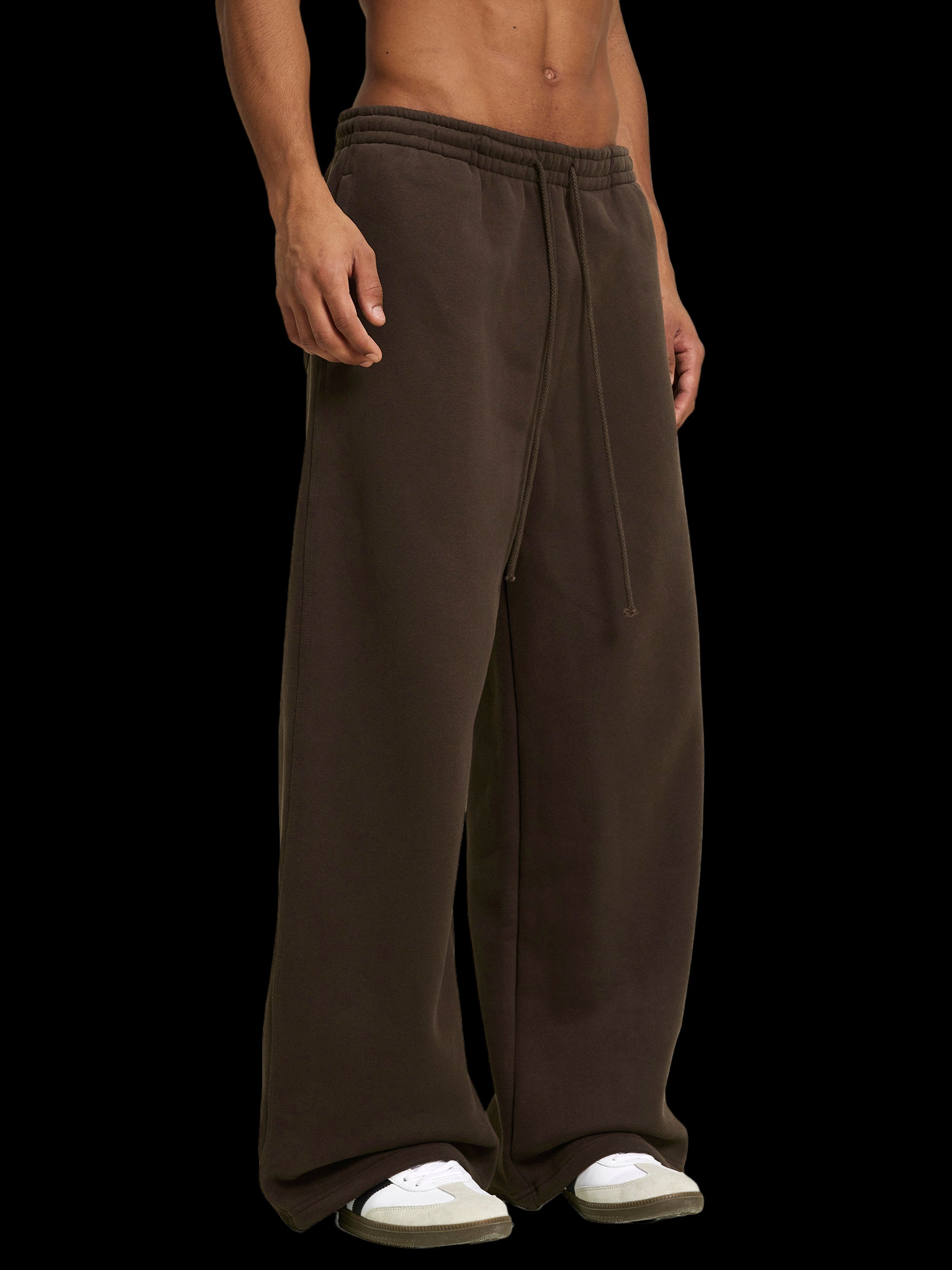 Fleece Drawstring Straight-Leg Sweatpants